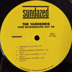 Винтажная виниловая пластинка LP The Yardbirds Live Blueswailing July 64 (USA 2004)