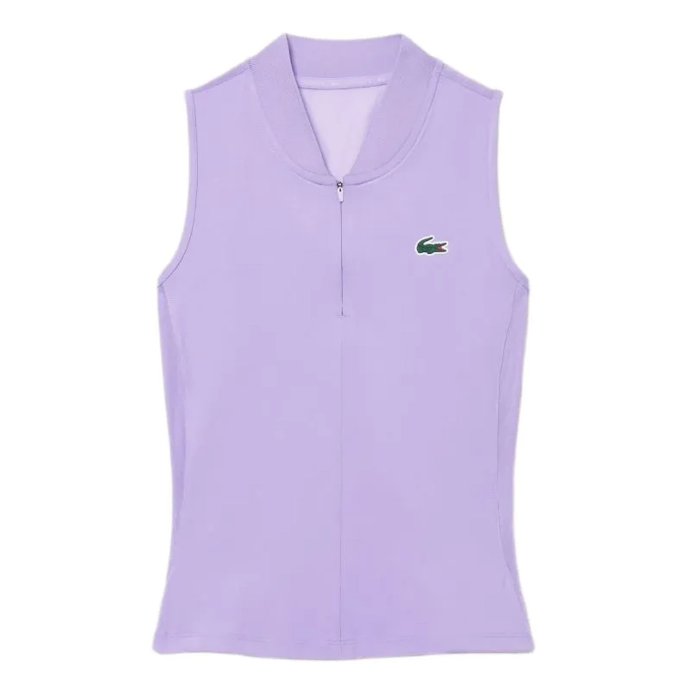 Женское теннисное поло Lacoste Sleeveless Stretch Dual Fabric Tennis - purple