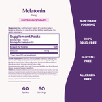 Natrol, Мелатонин, быстрорастворимый, максимальный эффект, клубника, 10 мг, 60 таблеток