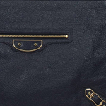 Balenciaga Leather Clutch Biker Bag Clutch Unisex Blue