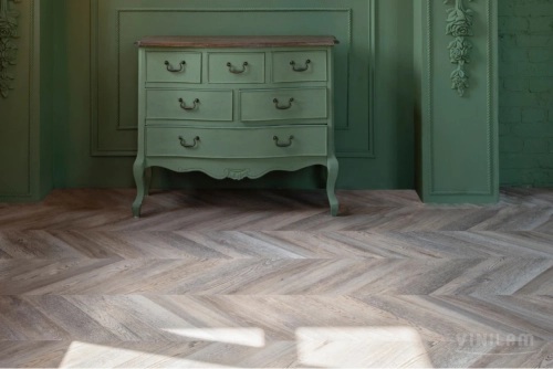 Кварц-винил Клеевой LVT Vinilam Parquet Chevron Glue LVT 2,5 мм Шеврон Шампань 2.86 м2