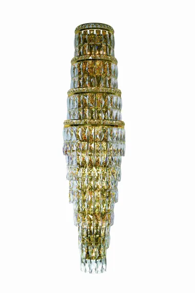 Бра NewRgy W2814E/13+7A GOLD+CLEAR, 13×40 Вт, золотое и прозрачное