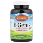 Carlson, E-Gems® Elite, витамин E с токоферолами и токотриенолами, 120 мягких таблеток
