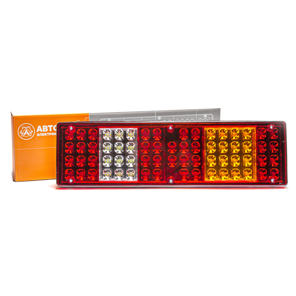 7452.3716 LED AE Фонарь задний, МАЗ, левый, светодиодный, с подсветкой, 24 В