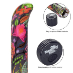 Черный мини-вибратор 12,75см с цветочным принтом California Exotic Novelties Lil Fucker Mini G-Spot Vibrator SE-4410-09-3