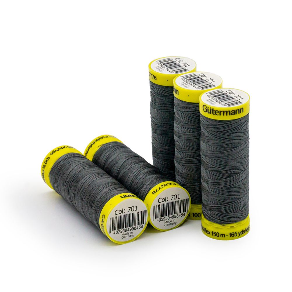 Нитки для трикотажа Gutermann Maraflex 120 (150 метров), 5 кат. | 701 стальной серый