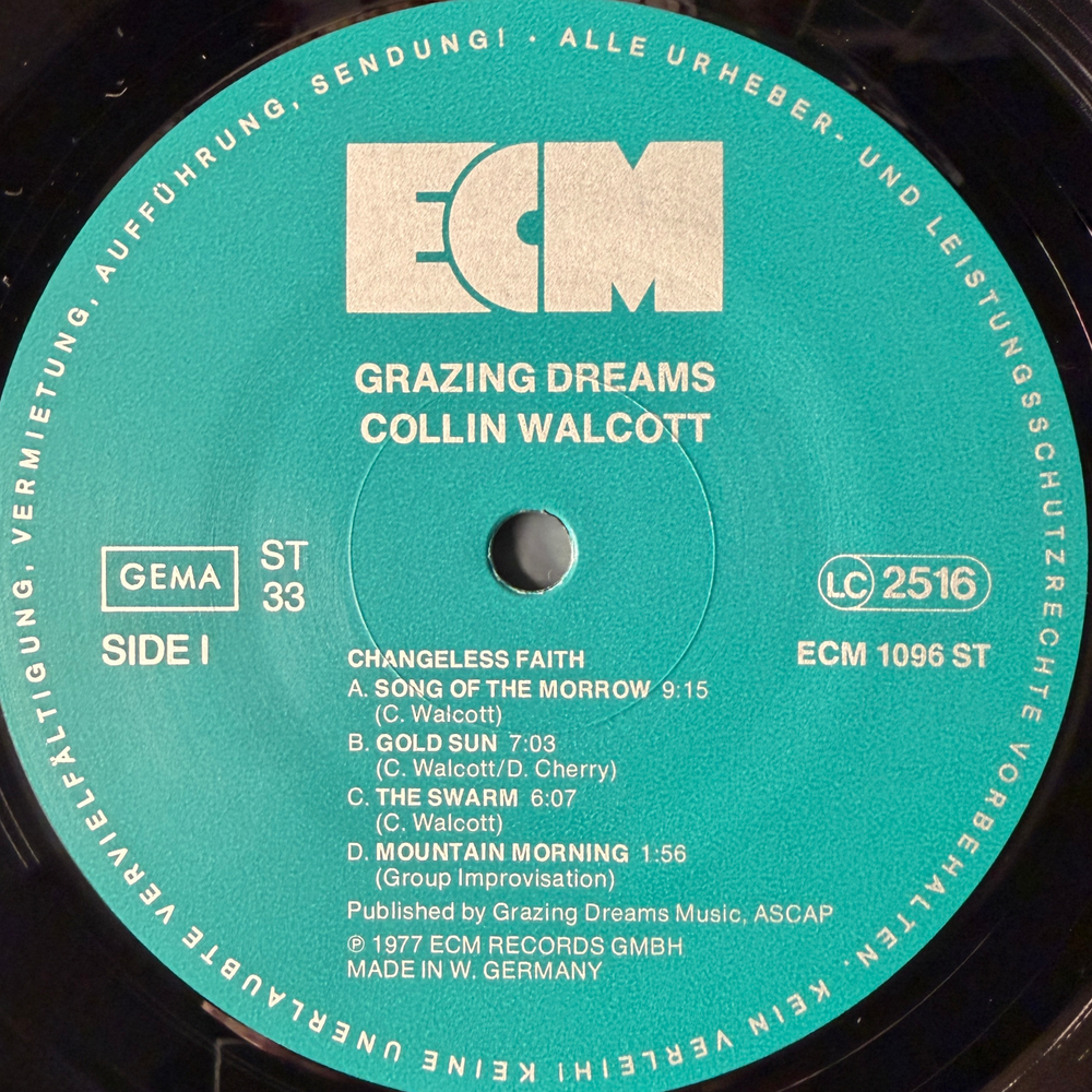 Collin Walcott – Grazing Dreams (Германия 1977г.) ECM Т
