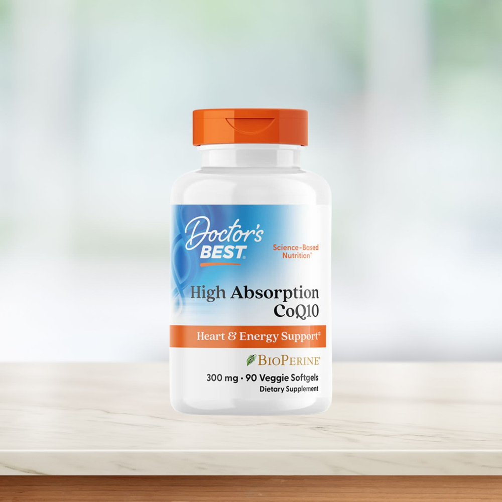Doctor's Best, легкоусвояемый коэнзим Q10, 300 мг, 90 растительных капсул