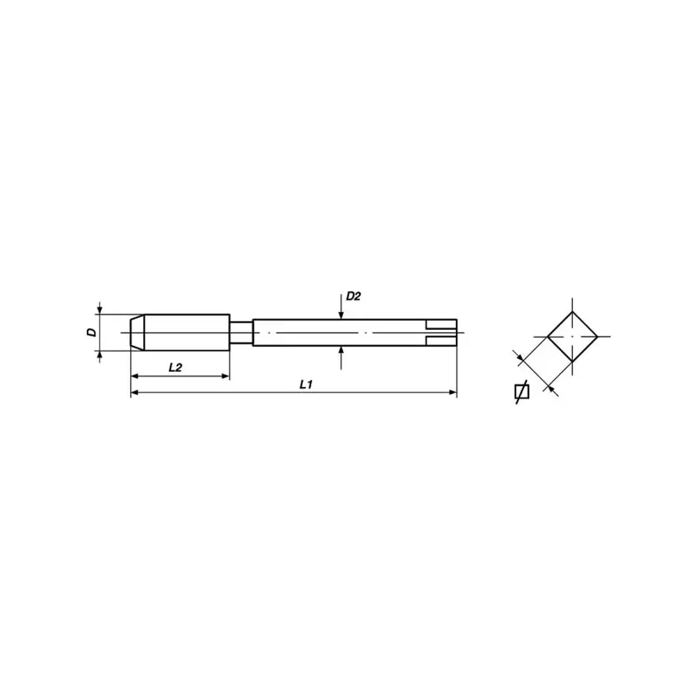 Метчик машинный HSSE DIN 374/B MF 10x1,25 VÖLKEL 39516