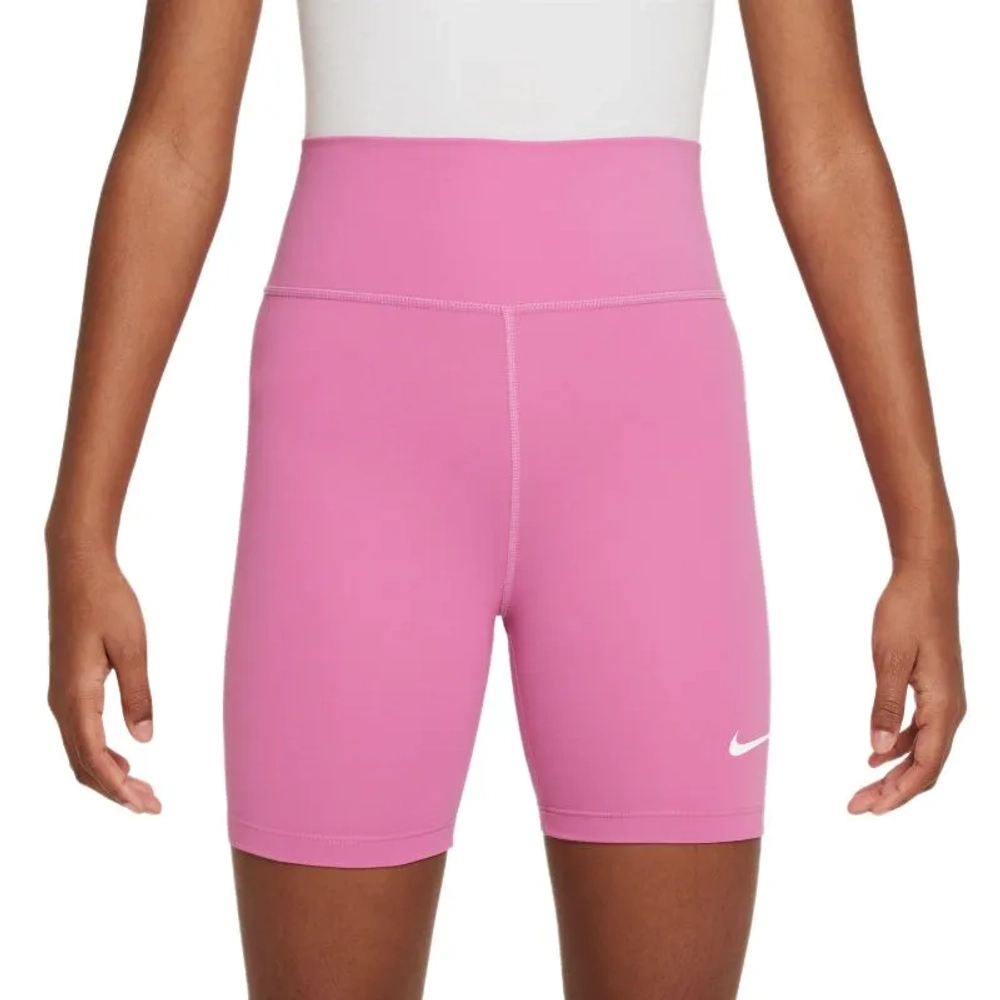 Детские шорты Nike Kids One Dri-Fit 5in - playful pink/white