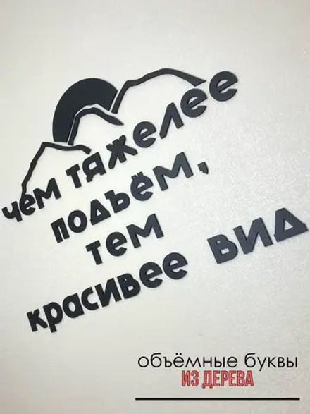 Декорация настенная надпись объемная