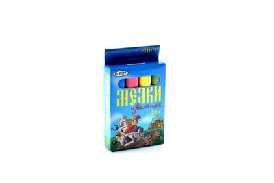 Мелки цветные 4шт.в ассорт. (Алгем)