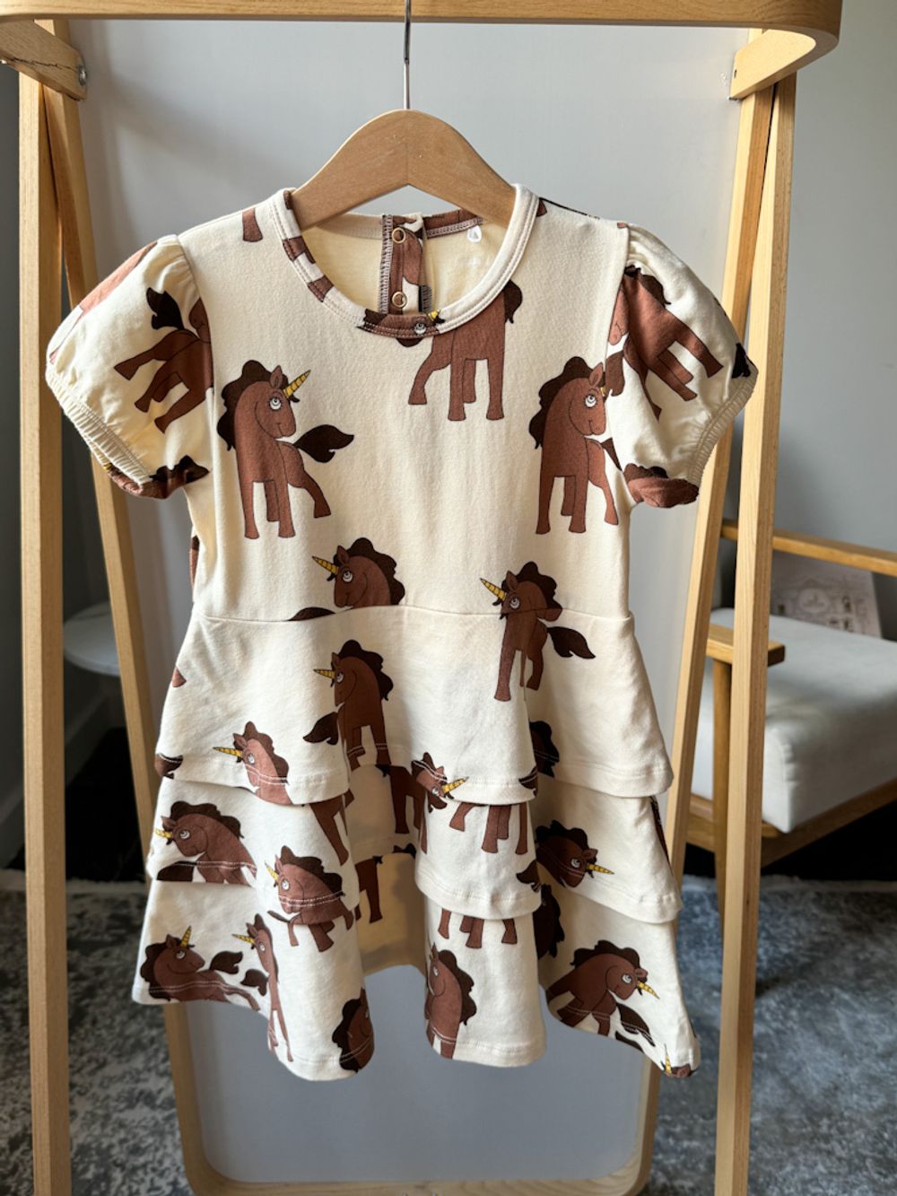 Хлопковое платье Mini Rodini, 98