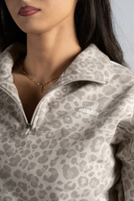 Свитшот Half-Zip Leopard Sweatshirt PRIMAL 866 Кремовый леопард