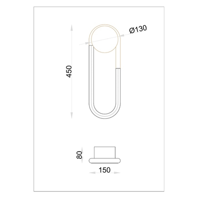 Настенный светильник Arte lamp LUMINO A2233AP-20BK, 1хLED