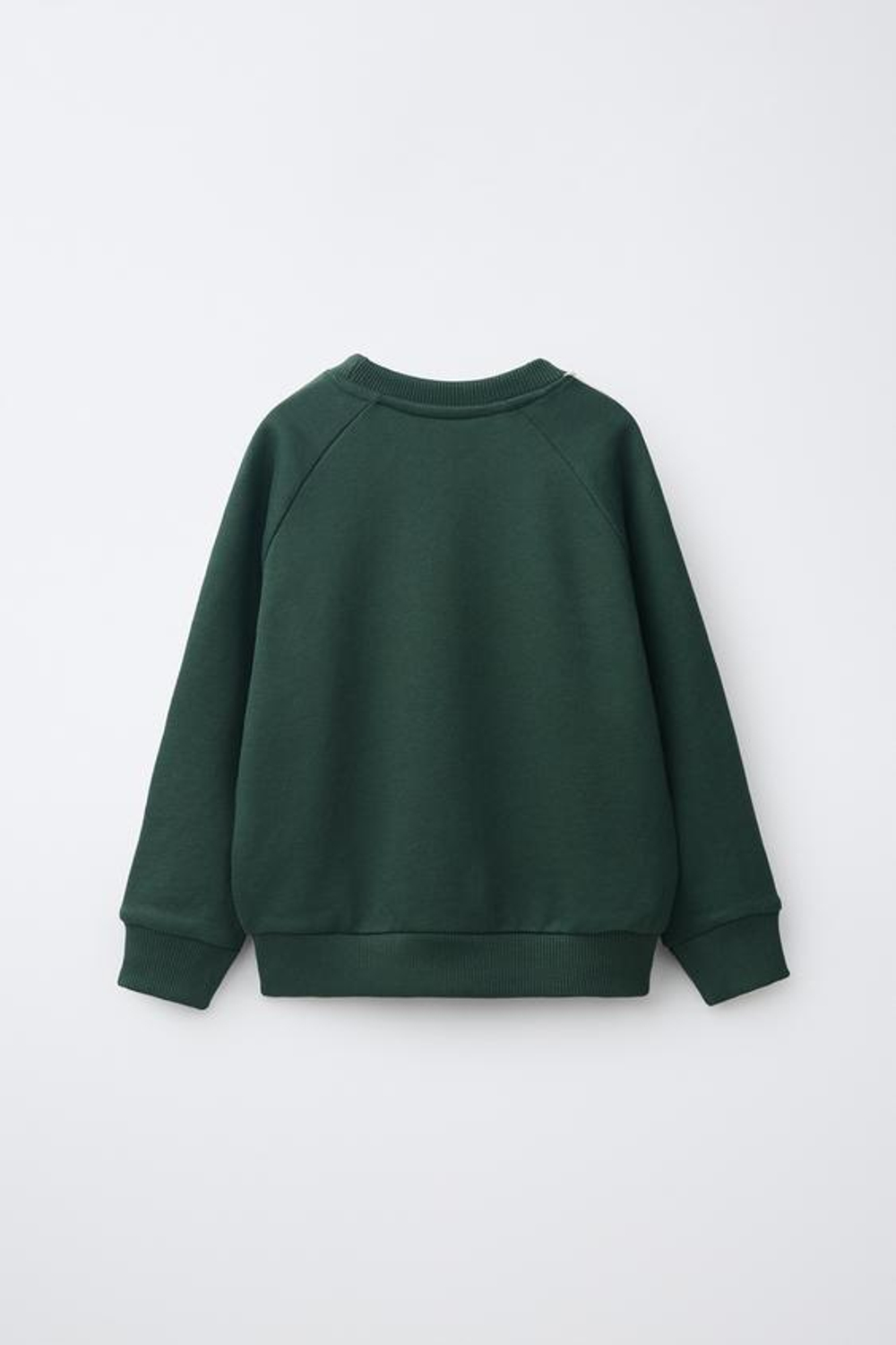 ZARA КОМПЛЕКТ ИЗ ТОЛСТОВКИ И БРЮК-ДЖОГГЕРОВ С ЛАМПАСАМИ, ЗЕЛЕНЫЙ