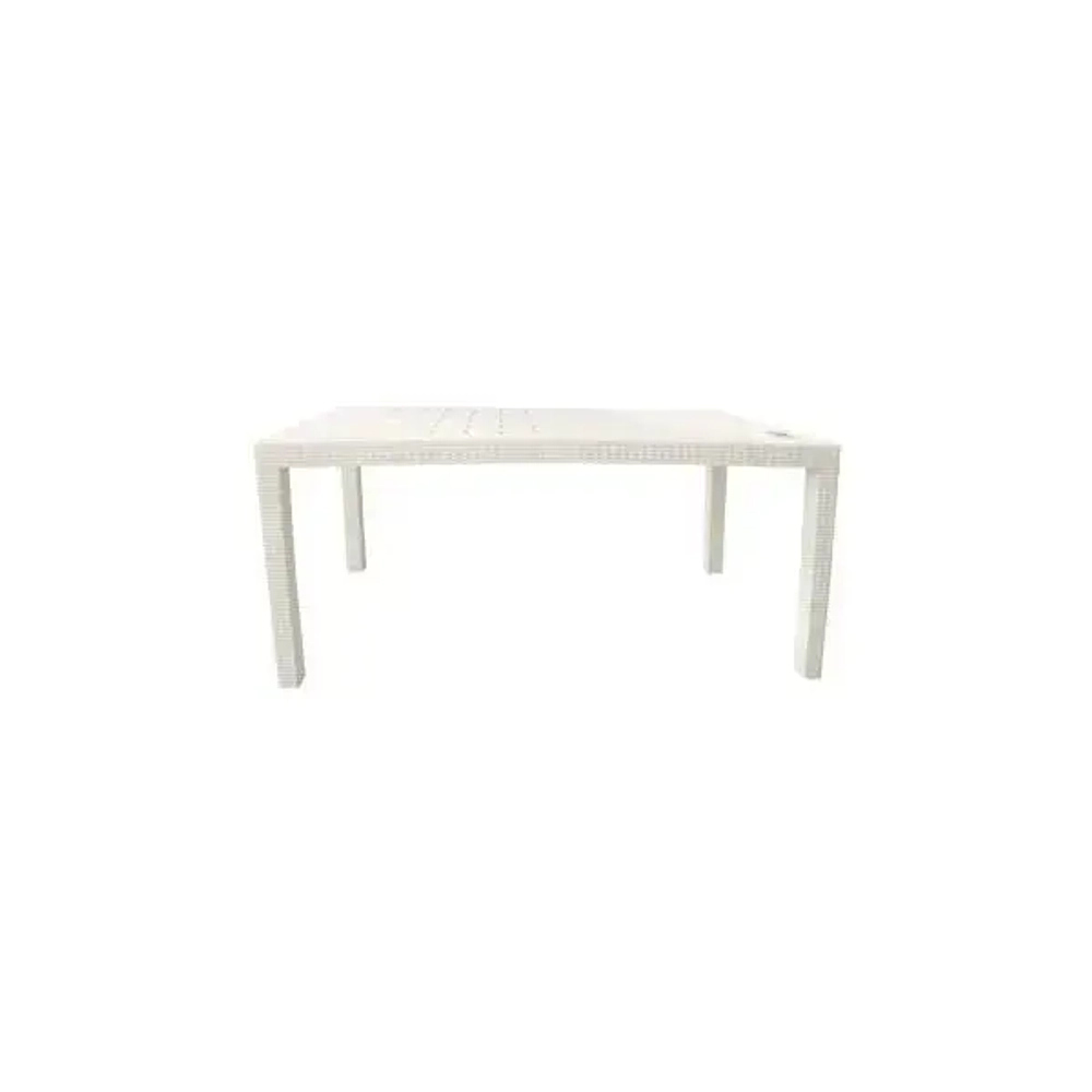 Стол пластиковый большой Rattan 1532х701мм, сливочный