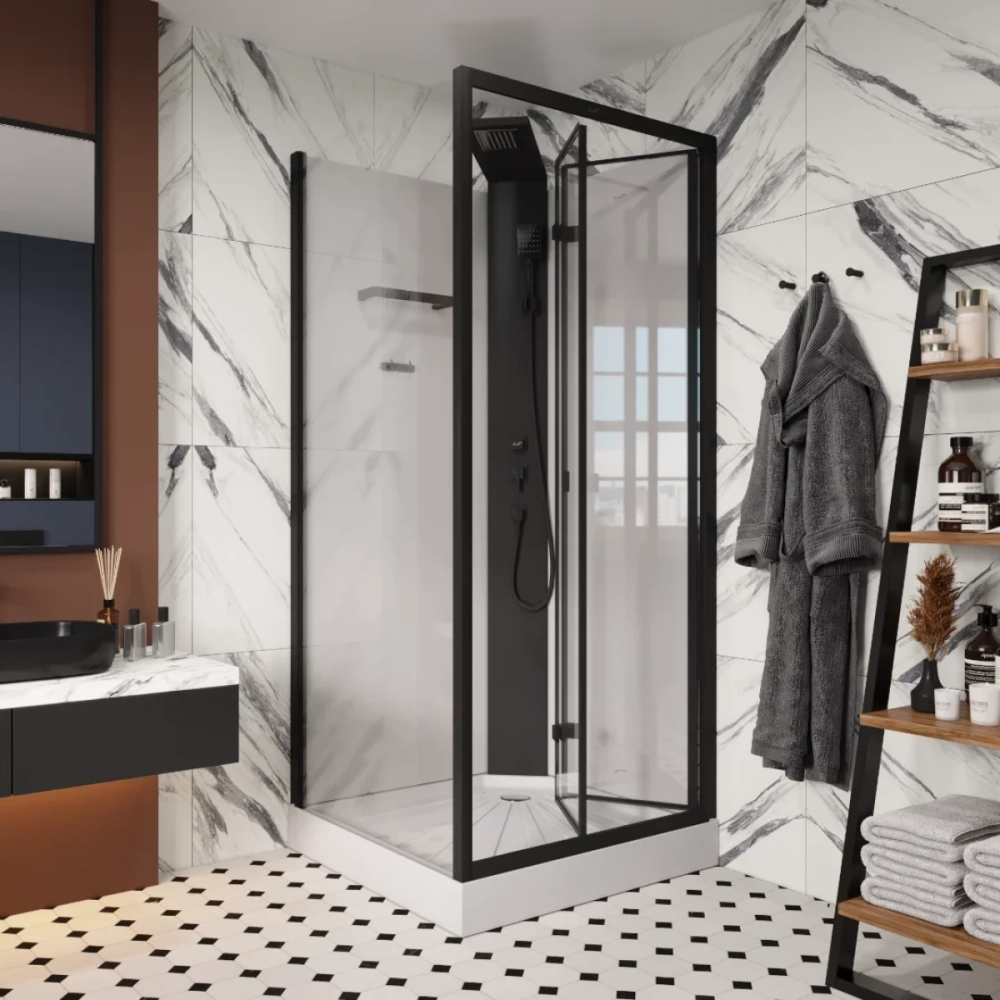 Душевая кабина Ceruttispa (ЧеруттиСпа) BELLA90B, с низким поддоном, 90x90x225