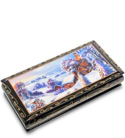 Народные промыслы ШК-11/55-C Шкатулка-купюрница в технике декупаж (8х17х4)