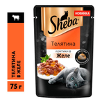 Телятина в желе, 75г влажный корм для кошек Sheba