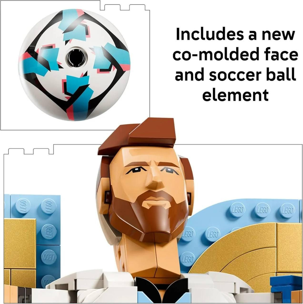 Конструктор Лего Лионель Месси — легенда футбола 43015 | LEGO Editions Lionel Messi – Football Legend 958 деталей | 12+