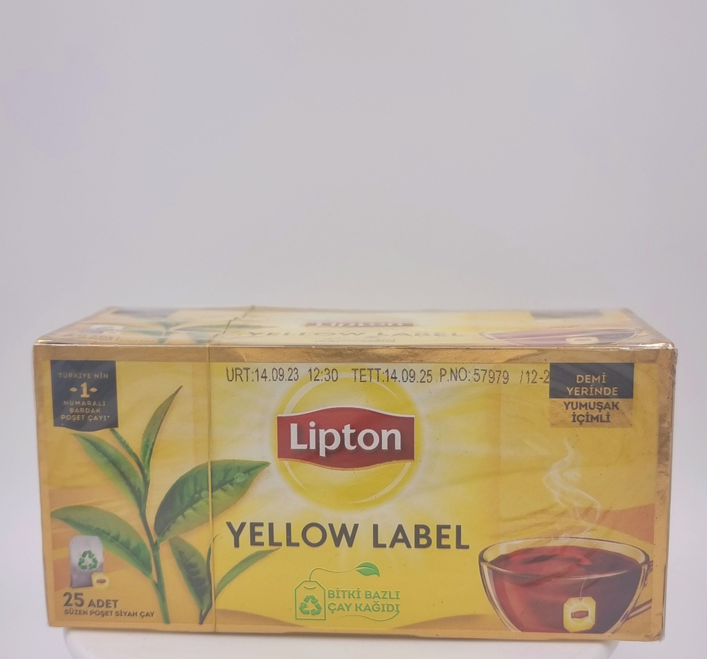 Чай черный пакетированый Lipton Yellow Label (25 пак по 2 г ), 50 г