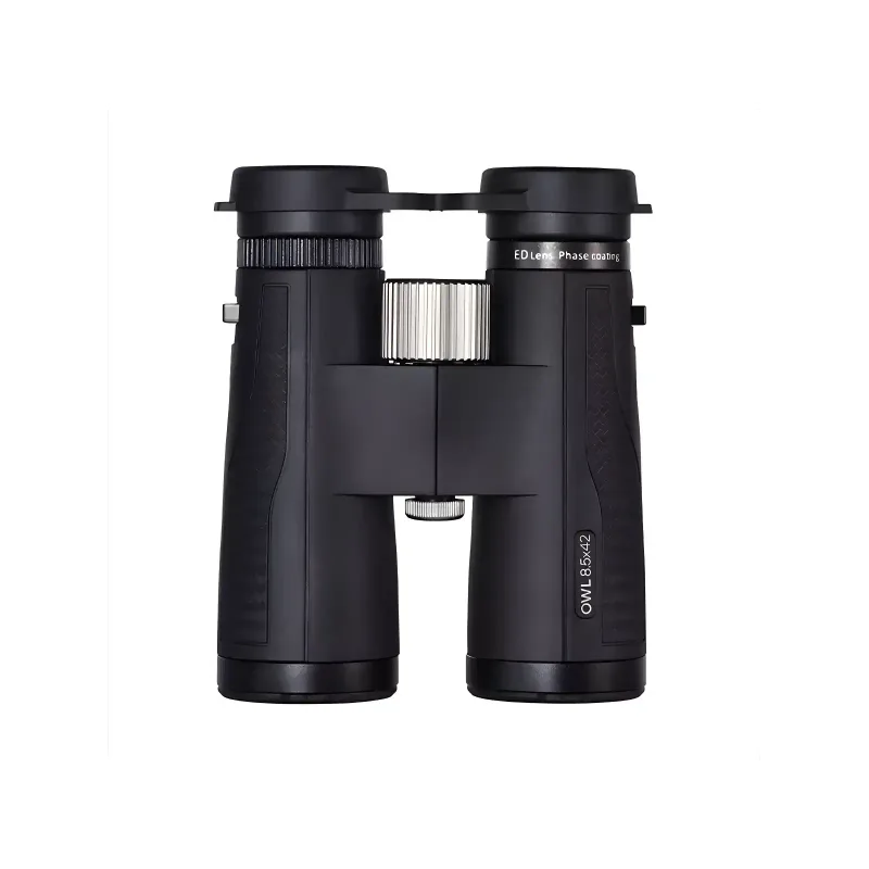 Бинокль TRD OWL 8.5x42 - сбоку, видна текстура и надписи на корпусе