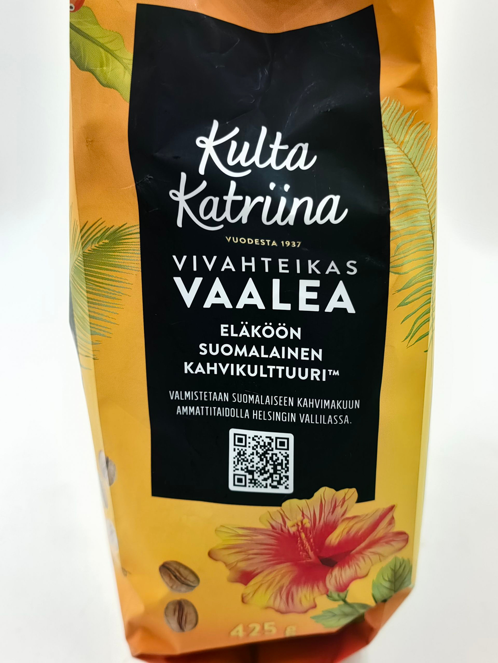 Кофейные зерна Kulta Katriina cветлой обжарки блонд, 425 г, срок 12.2027 (Финляндия)
