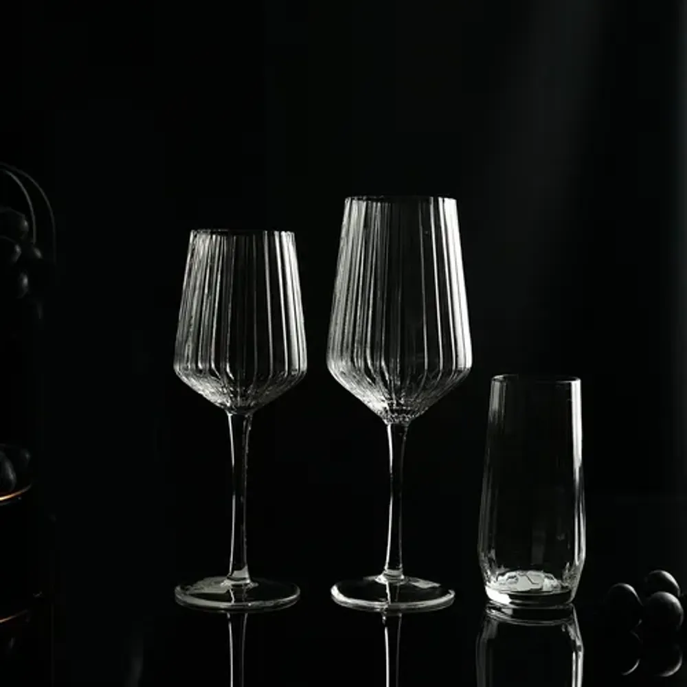 Бокал для вина 355 мл "Streak Optical" d 7,8/6,1 см h22 см P.L. - BarWare [6]