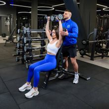 Набор прямых полиуретановых штанг (шаг 5 кг, 5 шт) PROFI-FIT 35-55 кг