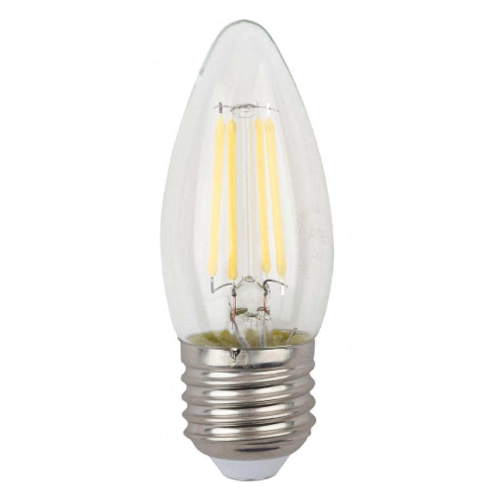 Лампа светодиодная ЭРА F-LED B35-9w-827-E27 9Вт филамент свеча теплый белый свет Е27 | Филаментные декоративные