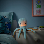 Мягкая игрушка IKEA BLAVINGAD (БЛАВИНГАД), Осьминог со светодиодом