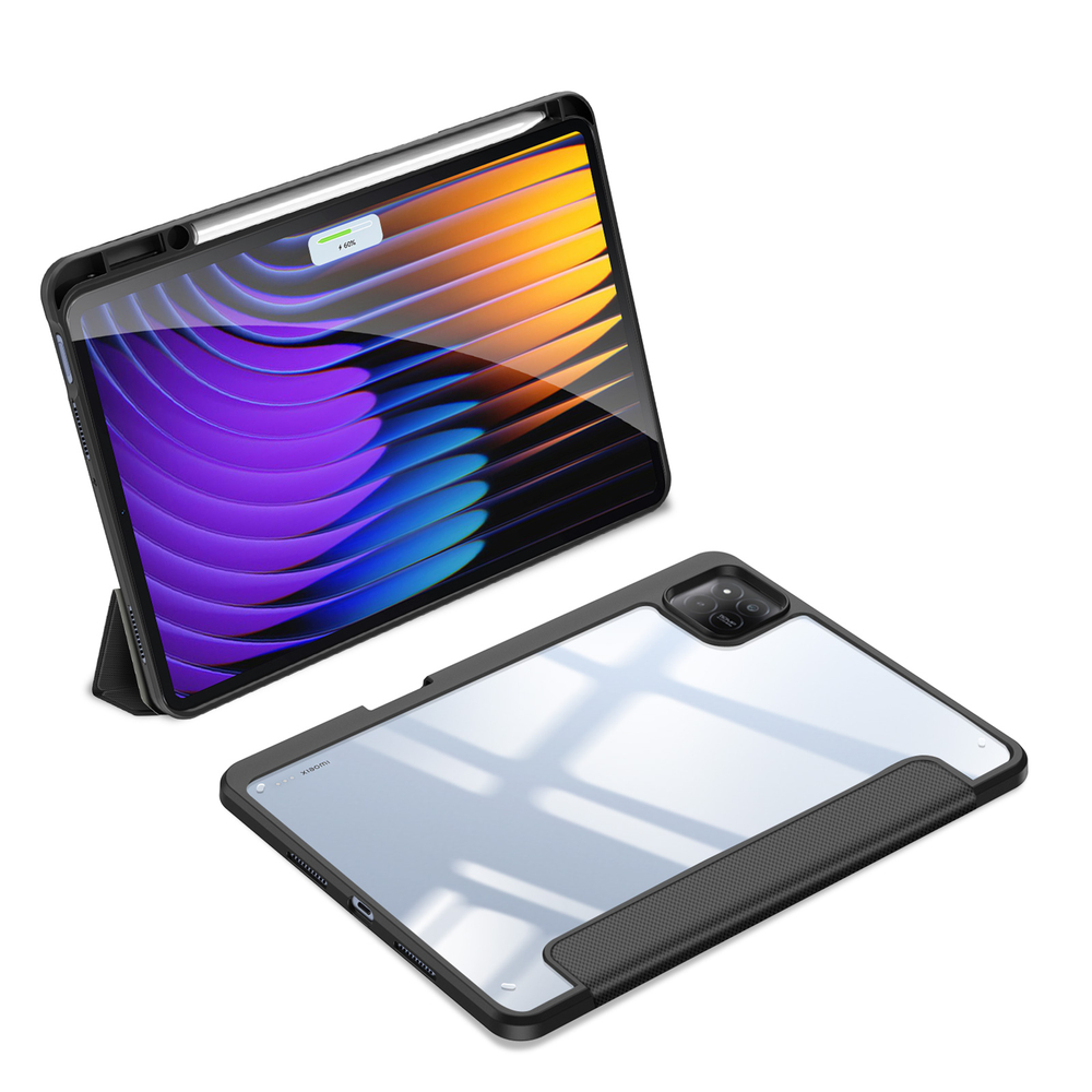Чехол книжка черного цвета для Xiaomi Pad 8, 8 Pro и Pad 7, 7 Pro, серия Toby Series Case от Dux Ducis
