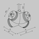 Комплектующие для систем освещения с токоведущими элементами Technical CA017TX-P-B