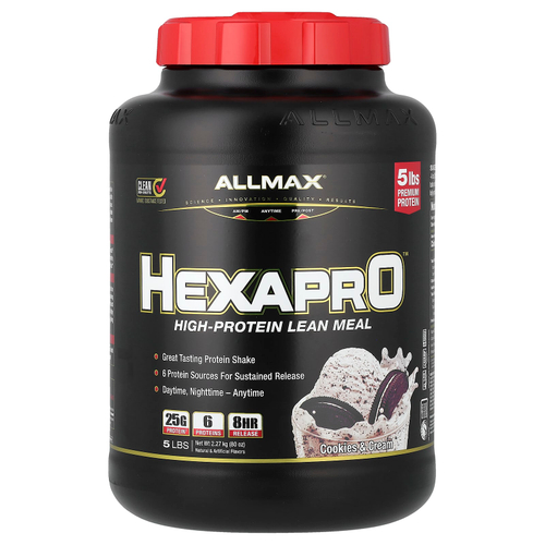 ALLMAX, Hexapro™, высокобелковая смесь для низкокалорийного питания, печенье и сливки, 2,27 кг (5 фунтов)