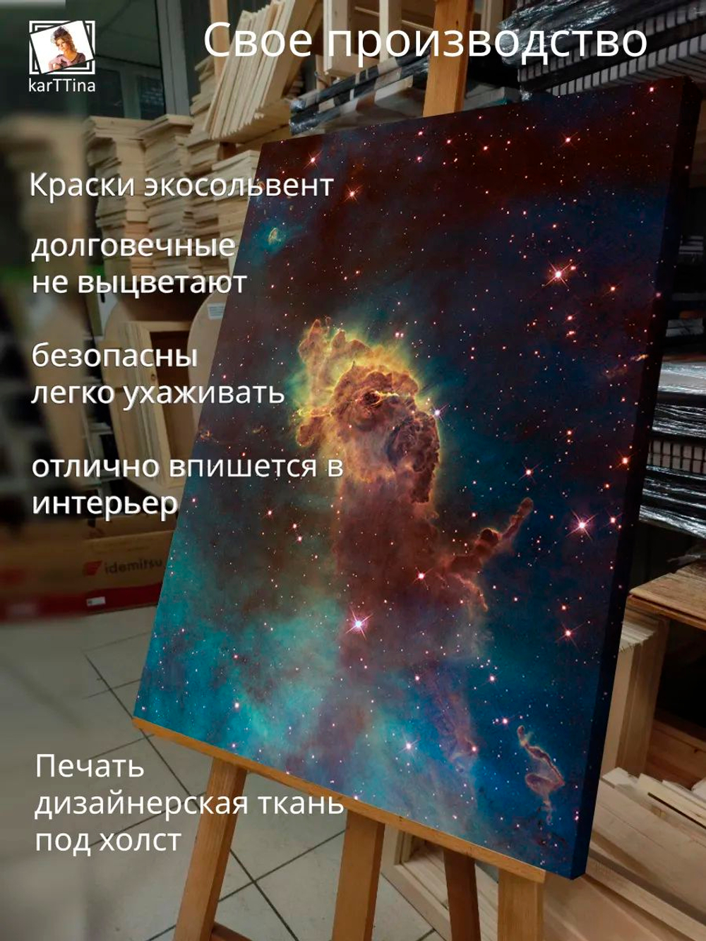 Картина "В космическом пространстве", на стену 50х70см 1шт.