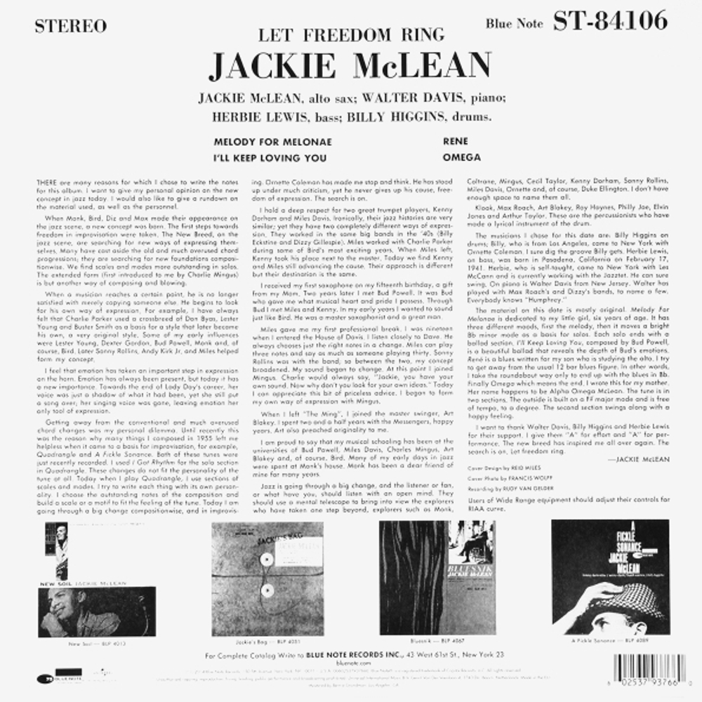 Jackie McLean / Let Freedom Ring (LP)
