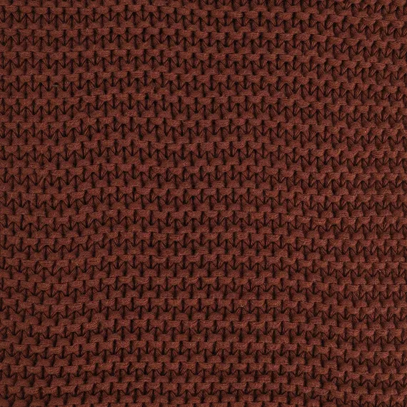 Плед из хлопка жемчужной вязки коричневого цвета из коллекции essential, 130x180 см