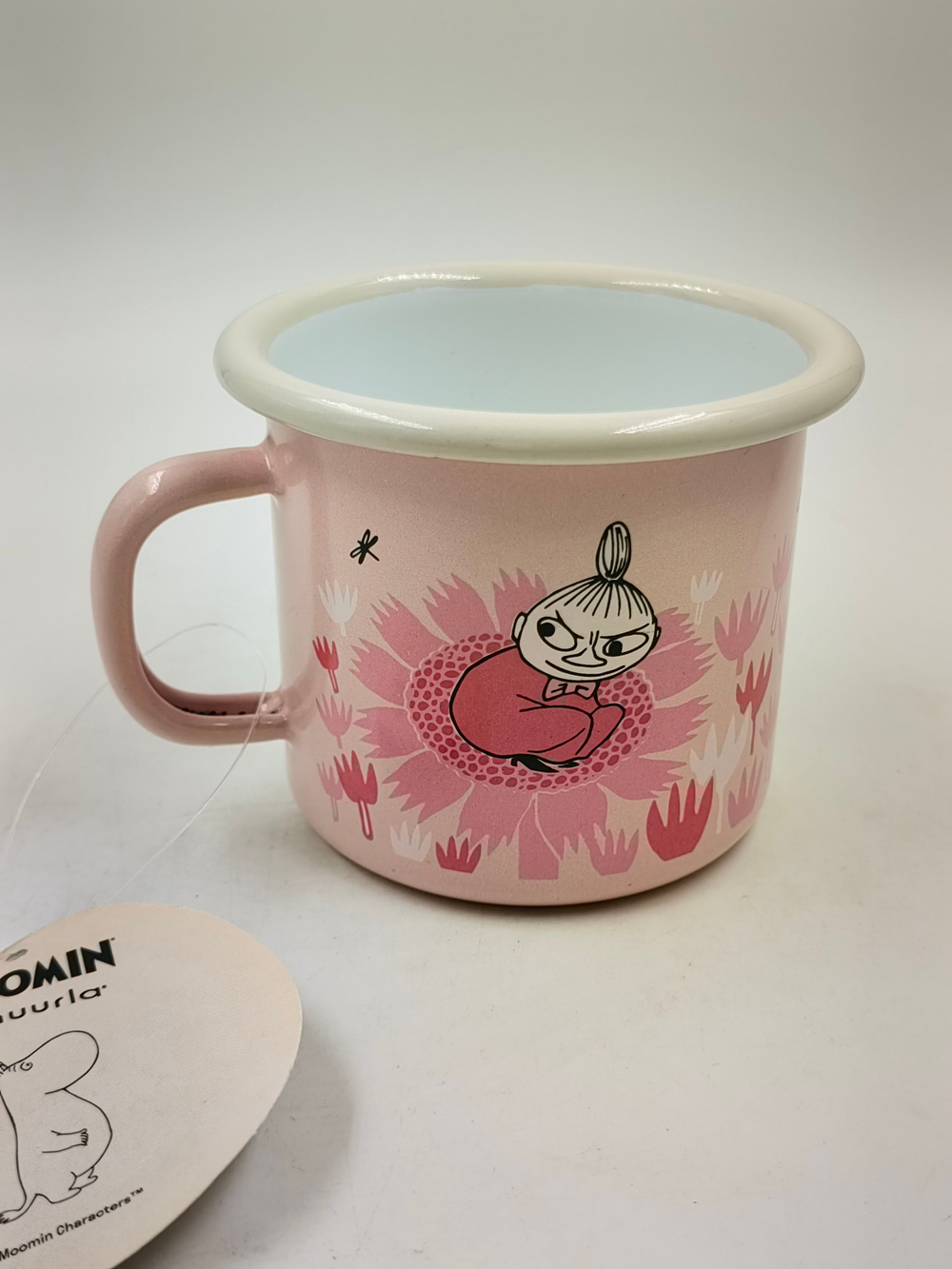 Эмалированная кружка Moomin с изображением Муми-троллей, розовая, 250 мл (из Финляндии)