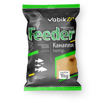 Прикормка Vabik Feeder "Конопля" (светло-коричневая), 1кг