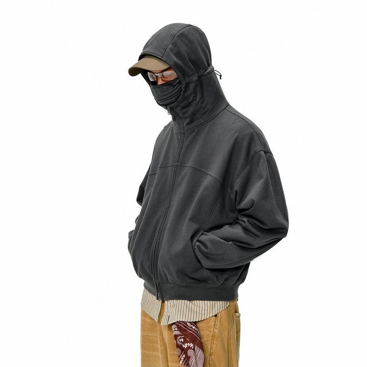 Худи-зиппер NOTHOMME ZIP MASK, серый