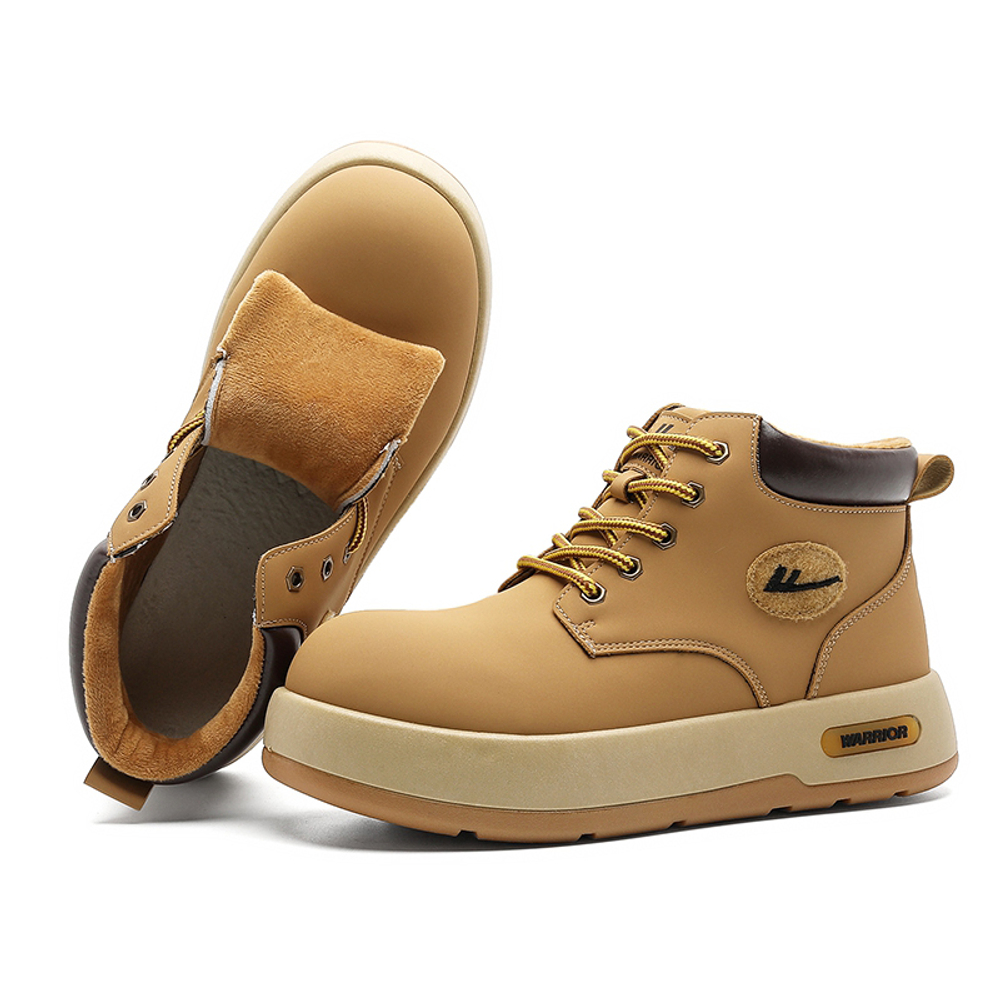Warrior Thermal Height Increasing Abrasion Resistant High top Insulated Shoes Unisex Camel