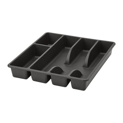 IKEA лоток для столовых приборов SMАCKER антрацит/черный, 31x26 см