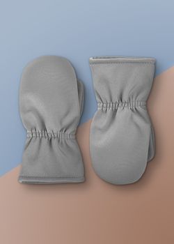 Варежки зимние из Softshell (Пепельный)