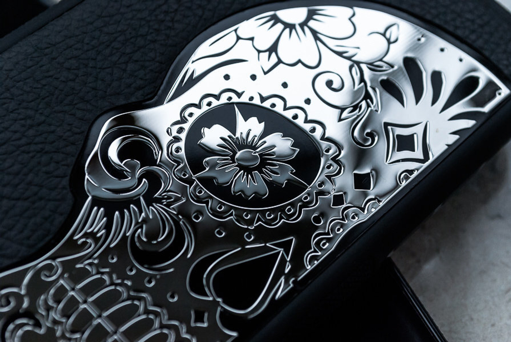 Фрагмент черепа Sugar Skull — высокоточный металл, ювелирный композит, Euphoria HM