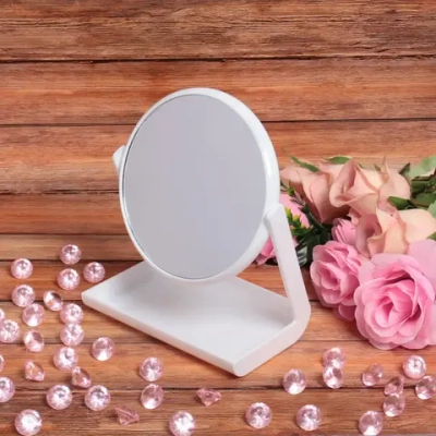 Зеркало настольное на подставке «Beauty style», цвет белый, 14см