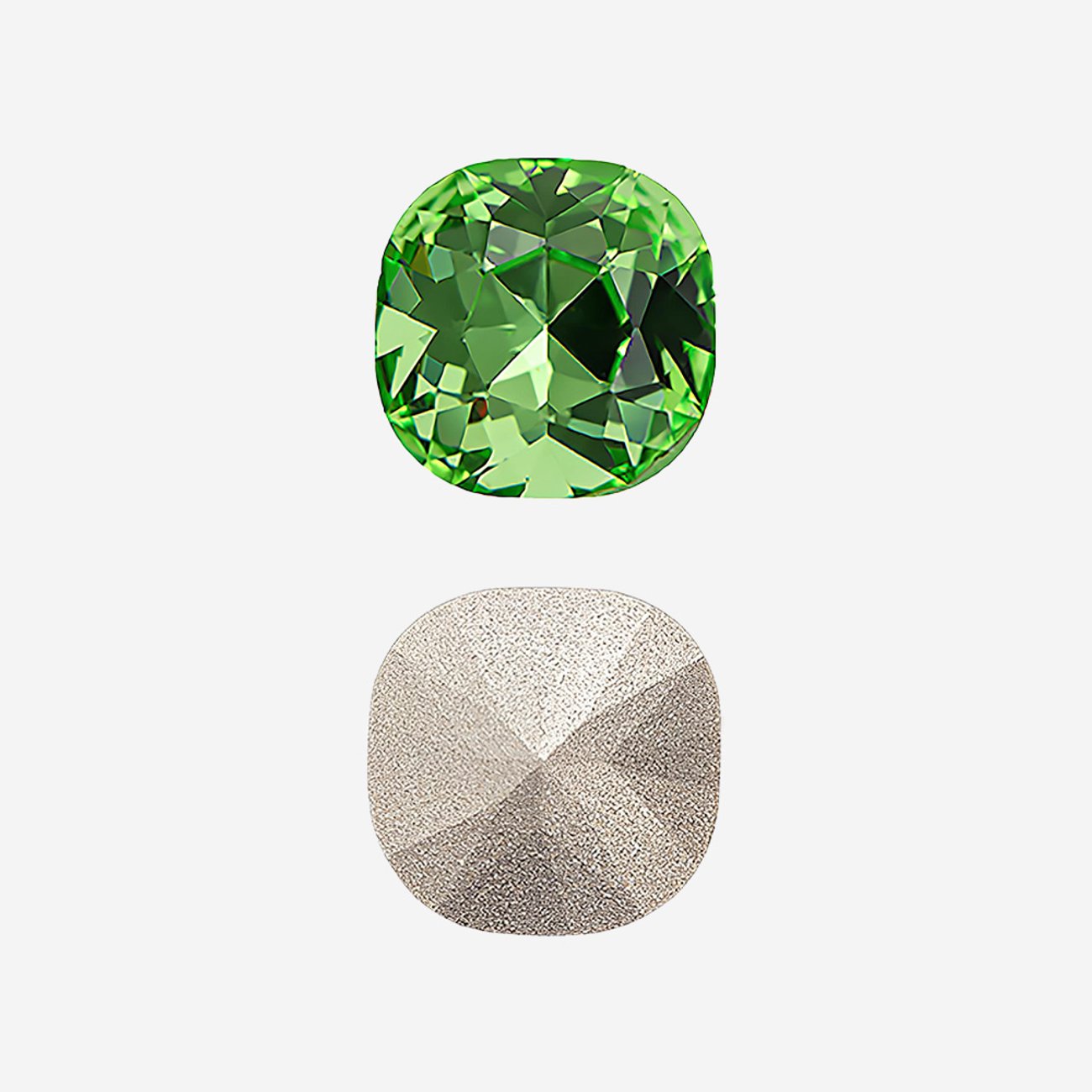 Кристалл Кушон (Сushion), оттенок "Перидот"/"Peridot", 10мм