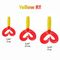 Твистер Helios Credo Double Tail 1,96"/5 см Yellow RT 10шт. (HS-27-038)