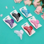 Заколка-краб для волос на блистере «Emily Collection - Lili», микс 6 цветов, 7,5см