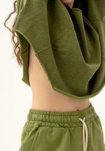 Свитшот оверсайз Bowery NYC Crop Military